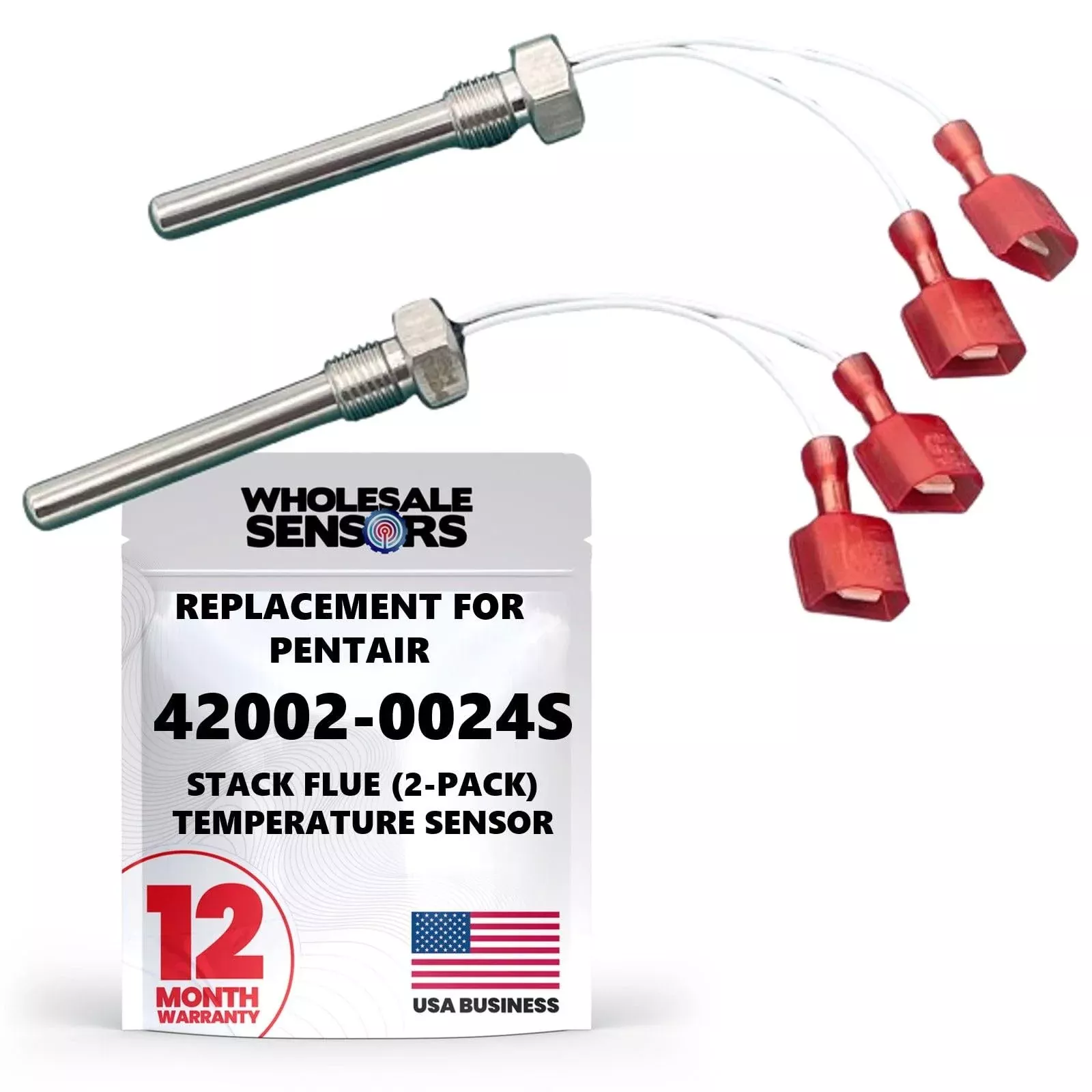 Wholesale Sensors Replacement Pentair 42002-0024S Stack Flue Sensor (2-Pack) 12-Month Warranty & USA Support
