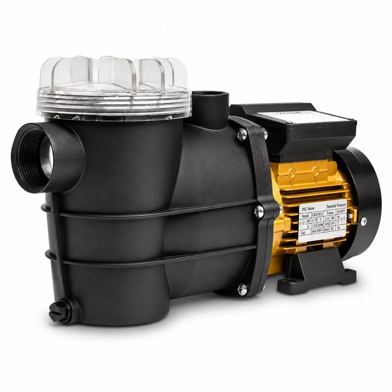 XtremepowerUS 3 /4HP 2,400GPH High Flow Pond DIY Self Priming for Above Ground Swimming Pool Pump Strainer Basket 1.5