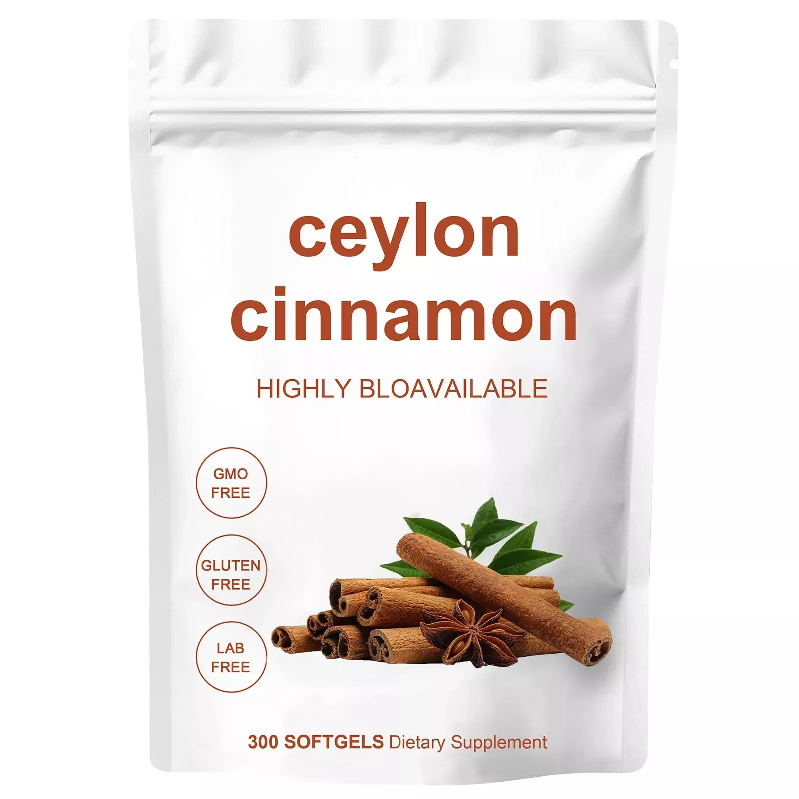 YATIME Ceylon Cinnamon,Extra Strength Cinnamon Supplements,Non-GMO, Gluten Free– Gentle Daily Support,300 Softgels