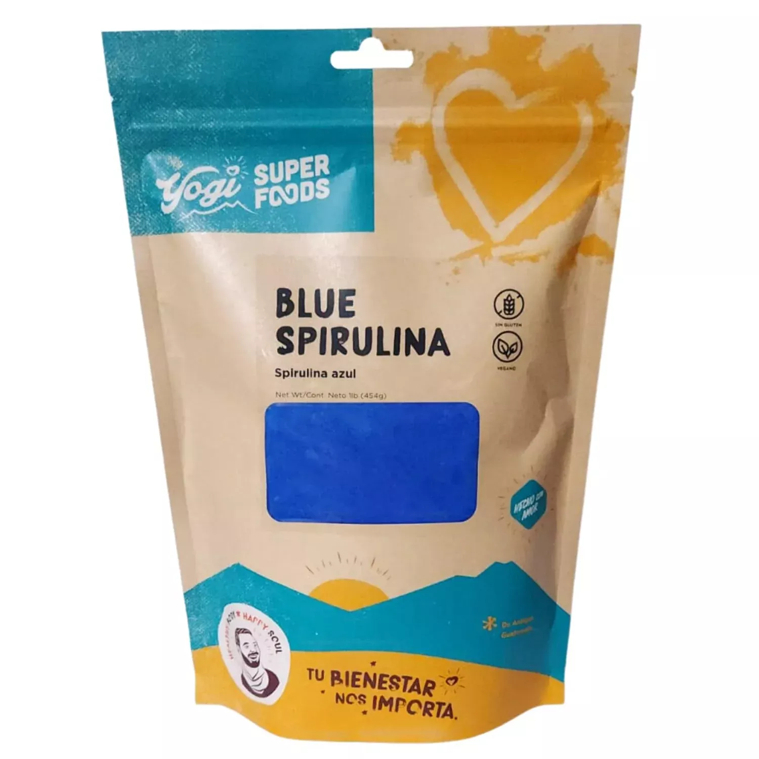 Yogi Super Foods 16oz Blue Spirulina Powder Made from Blue-Green Algae Extract - Superfood Plant, Rich Source of Protein, for Immune Support, Energy, Natural Food Coloring for Baking - 1lb Bag