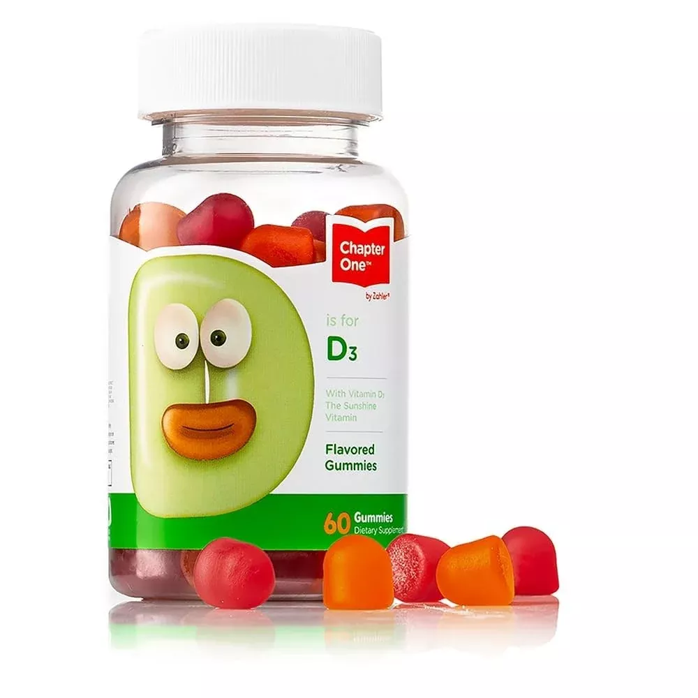 Zahler Chapter One Vitamin D3 Gummies - Immunity & Bone Support for Kids - Chewable Supplement with Daily Vitamin D - Kosher, Gluten-Free, Dairy-Free & Vegetarian Friendly - 60 Count