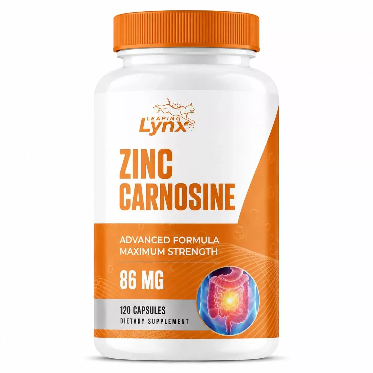 Zinc Carnosine 86 mg – Clinically Studied Zinc + L-Carnosine Complex for Gut Lining & Stomach Support | 120 Capsules (60-Day Supply) | Digestive Comfort, Mucosal Repair & Balance | Non-GMO