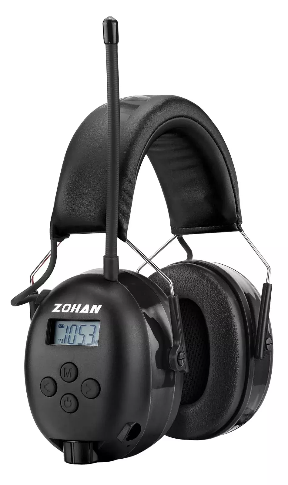 ZOHAN AM /FM Radio Headphone with Digital Display,Ear Protection Noise Reduction Earmuffs,Comfortable Hearing Protector(Black, Radio)