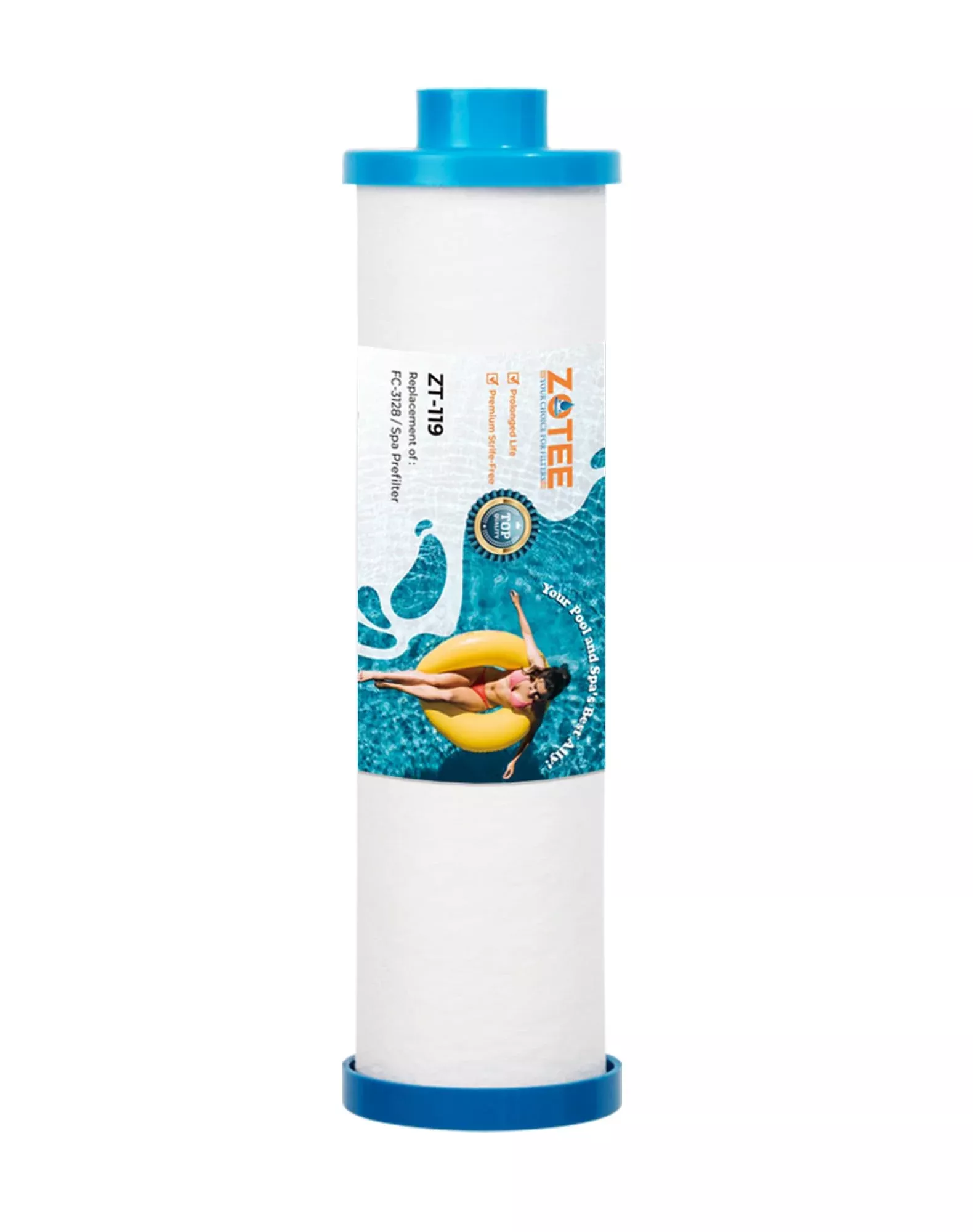 ZOTEE Filbur FC-3128 Spa Filter Disposable Hot Tub Filter with Garden Hose Adapter, Replacement for PPS2100, Darlly PP6903,1 Pack